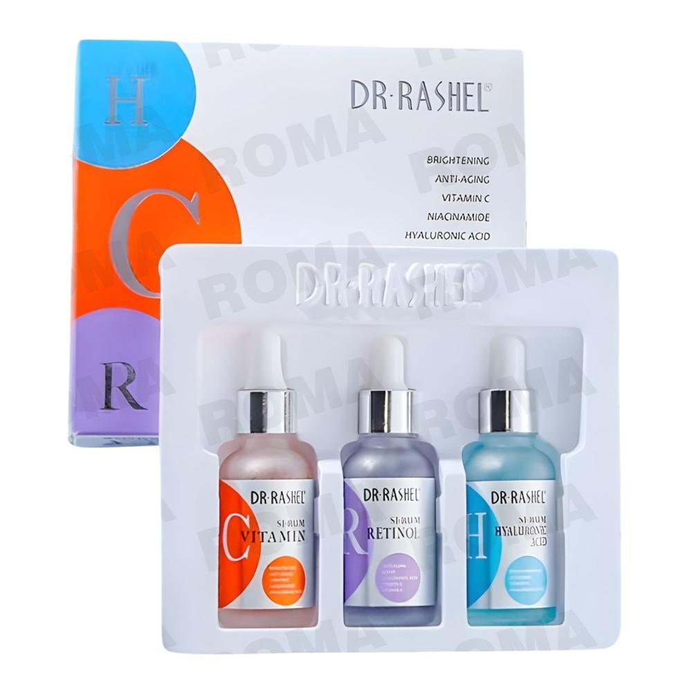 SET SERUM 3 PIEZAS VITAMINA C, RETINOL, AC. HIALURÓNICO