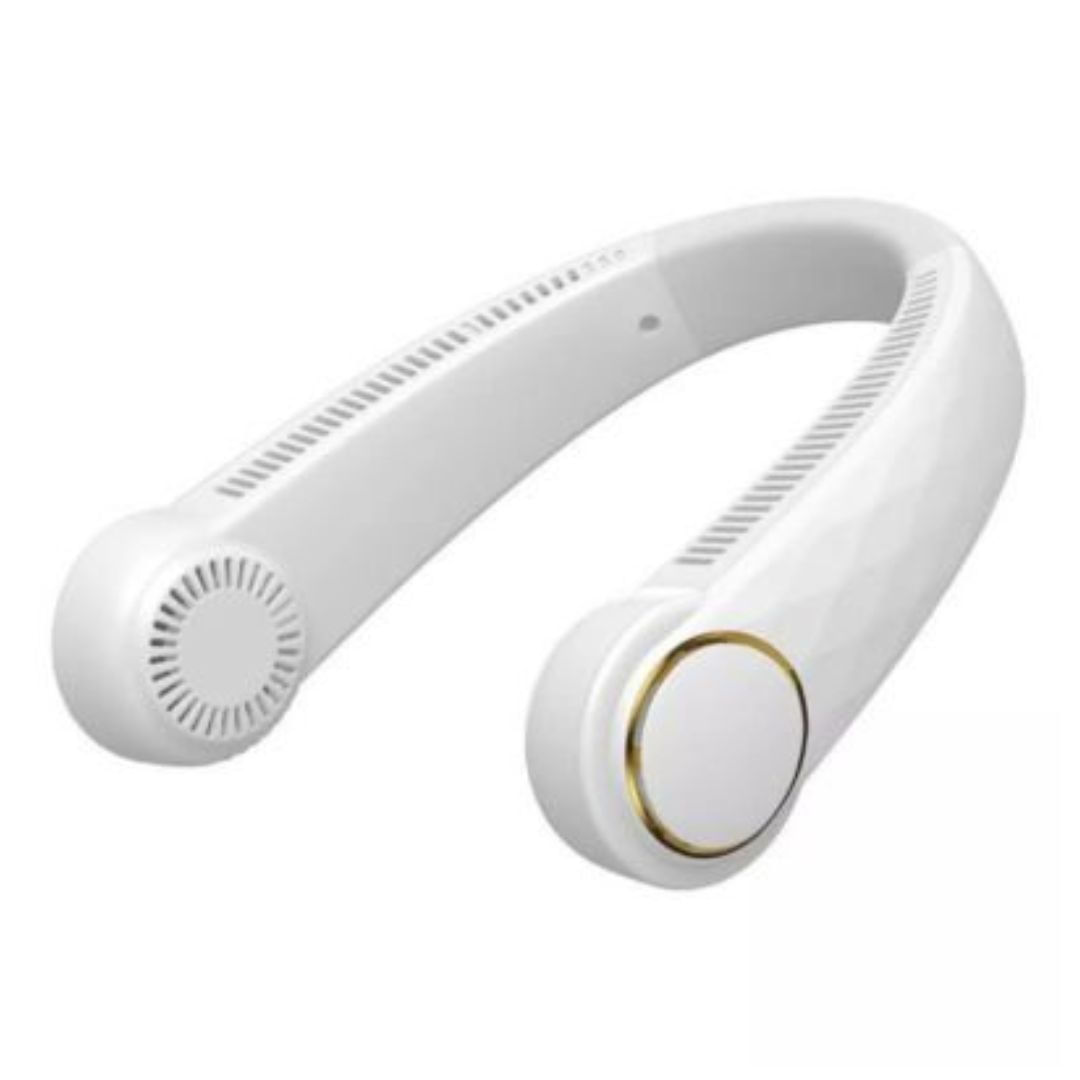 Ventilador de Cuello Portátil Recargable Blanco