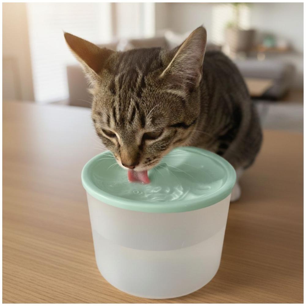 Bebedero con Fuente de Agua Eléctrico para Mascotas Gato Perro Verde agua Bebedero con Fuente de Agua Eléctrico para Mascotas Gato Perro Verde agua