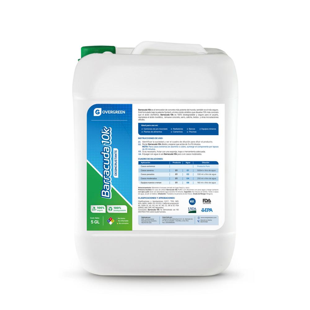 BARRACUDA 10K PRESENTACION BIDON DE 5 GL - POTENTE QUITASARRO-CONCRETO-OXIDO-CALICHE