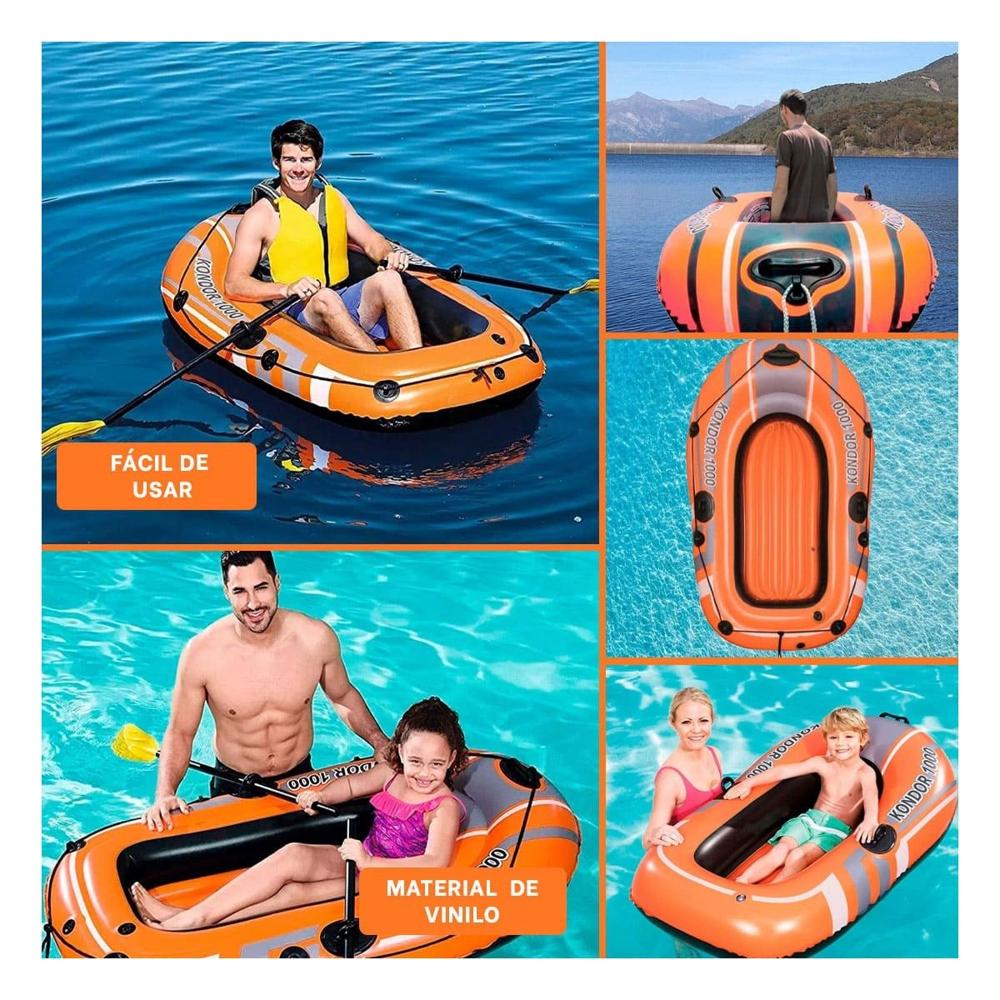 Balsa Inflable Kondor 1000 para Diversion Acuatica Familiar al Aire ...