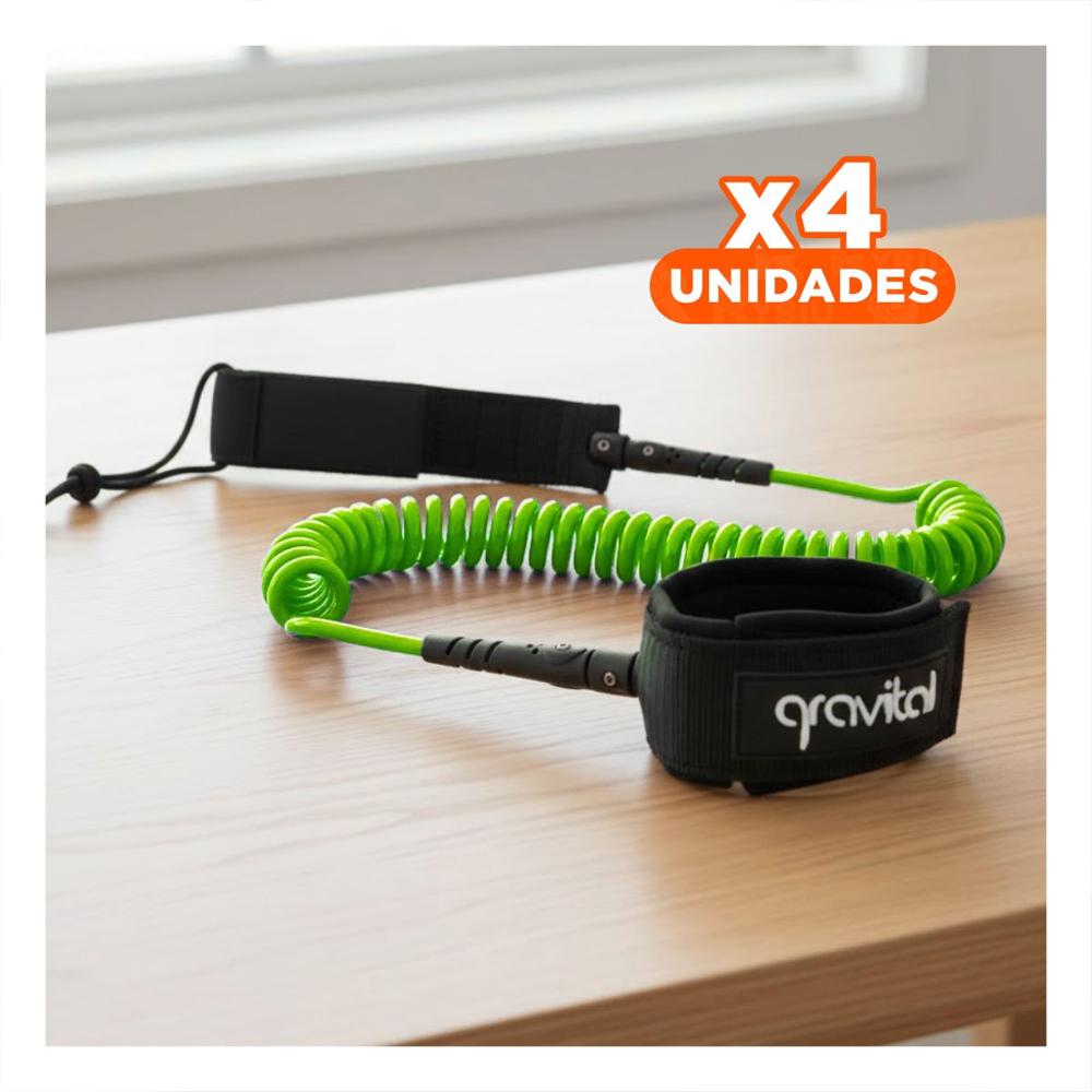 Pack4 Correa para Tabla de Natacion Color Verde Ajuste Seguro para Uso en Mar Y+Papel Regalo Pack4 Correa para Tabla de Natacion Color Verde Ajuste Seguro para Uso en Mar Y+Papel Regalo