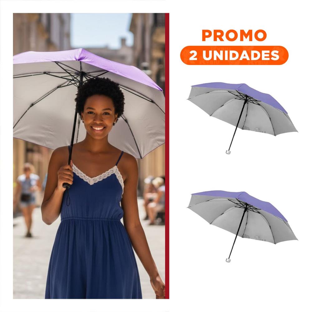 Pack2 Cubresol Plegable Portatil para Cartera Uso Urbano Color Morado Y+Regalo Sticker Pack2 Cubresol Plegable Portatil para Cartera Uso Urbano Color Morado Y+Regalo Sticker