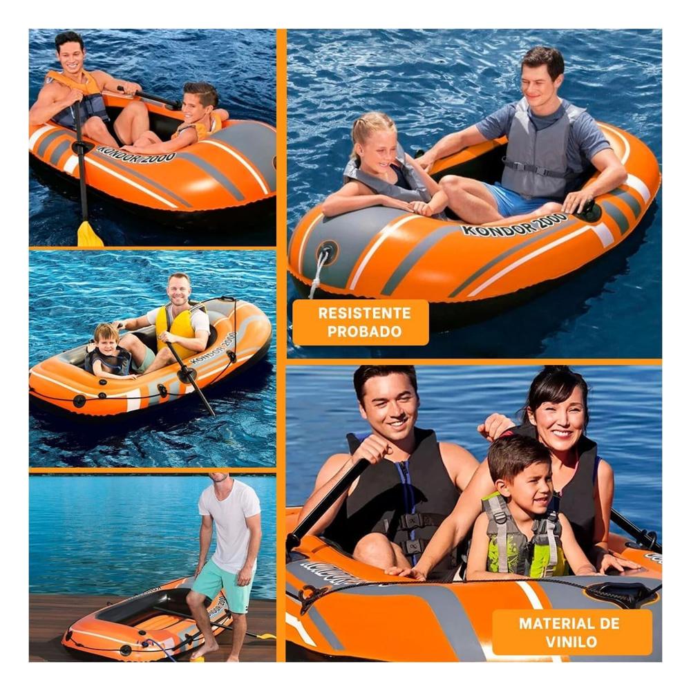 Lancha Inflable Kondor 2000 para Actividades Recreativas en Verano Y ...