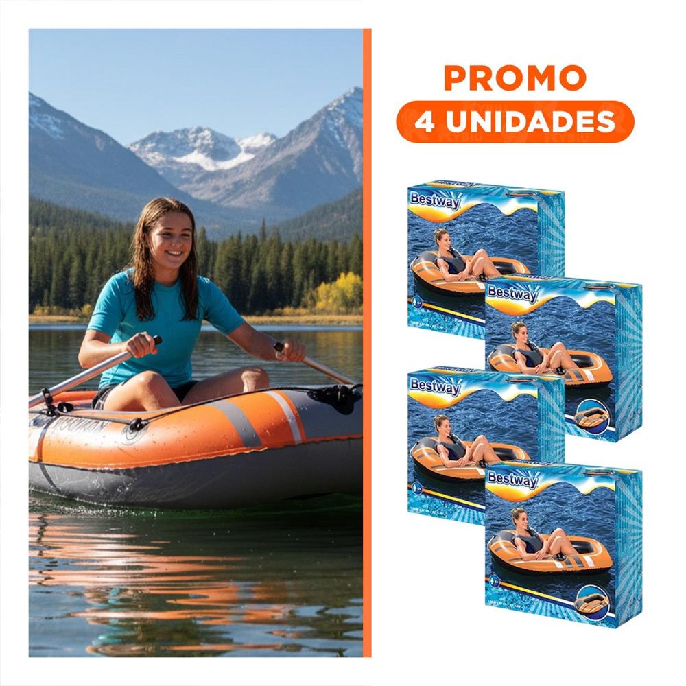Pack4 Lancha Inflable Kondor 1000 para Actividades Recreativas ...