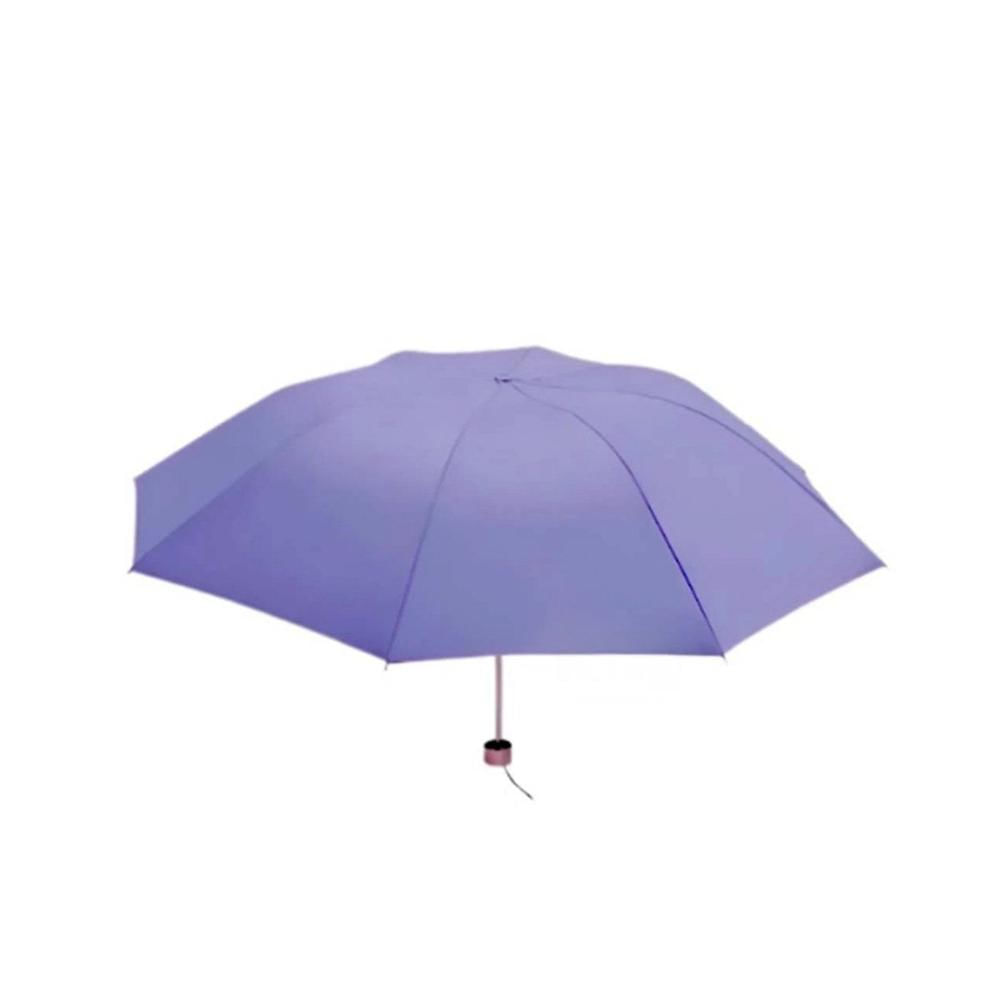 Sombrilla Plegable Portatil para Cartera Liviana Color Morado Practica Y+Regalo Sticker Sombrilla Plegable Portatil para Cartera Liviana Color Morado Practica Y+Regalo Sticker