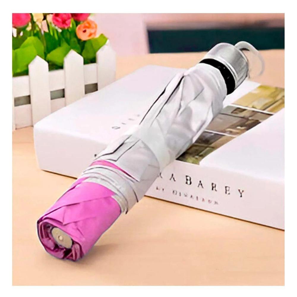Sombrilla Plegable Portatil para Cartera o Bolsillo Color Rosado Urbano Sombrilla Plegable Portatil para Cartera o Bolsillo Color Rosado Urbano