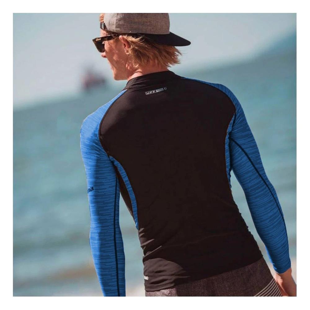 Polo Elastico de Nailon para Hombre Negro Azul Talla L Moda Playa Casual Y+Post It Polo Elastico de Nailon para Hombre Negro Azul Talla L Moda Playa Casual Y+Post It