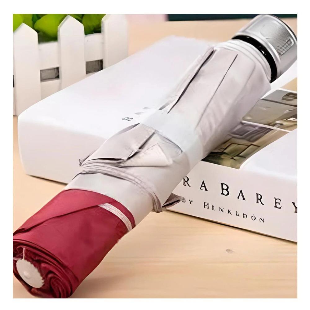 Sombrilla Plegable Portatil para Cartera o Bolsillo Color Rojo Uso Diario Sombrilla Plegable Portatil para Cartera o Bolsillo Color Rojo Uso Diario