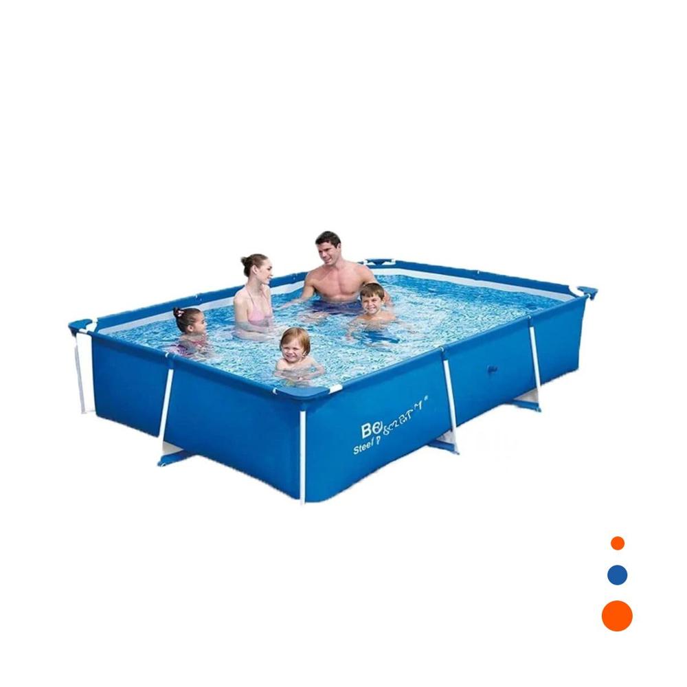 Piscina Rectangular con Laterales Resistentes y Buena Profundidad Y+Regalo Sticker Piscina Rectangular con Laterales Resistentes y Buena Profundidad Y+Regalo Sticker