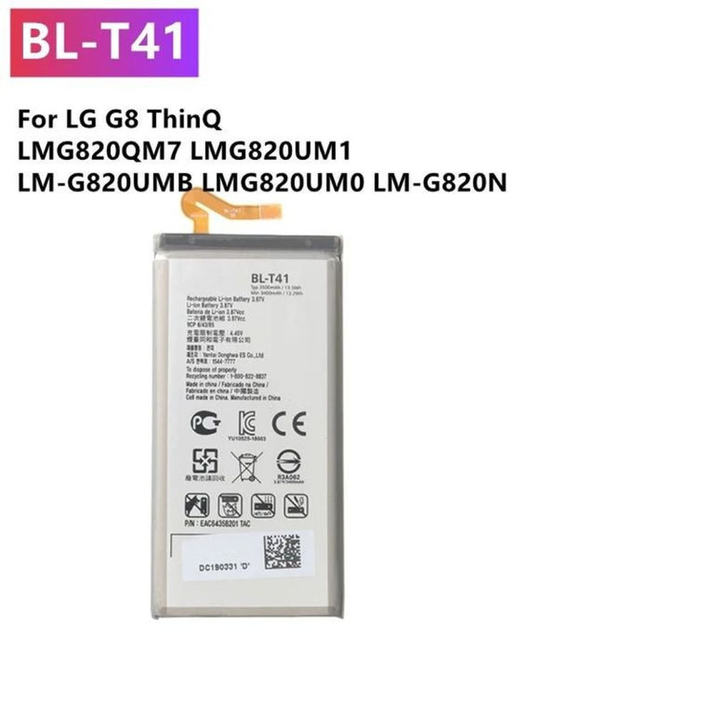 BATERIA  LG G8  BL-T41  TORIGINAL-SM  NUEVO
