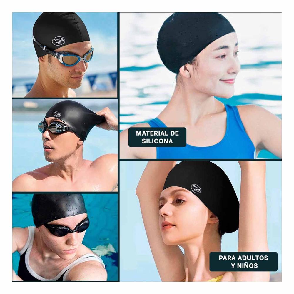 Gorro de Natacion Negro para Competencia y Comodidad Garantizada Y+Post It Gorro de Natacion Negro para Competencia y Comodidad Garantizada Y+Post It