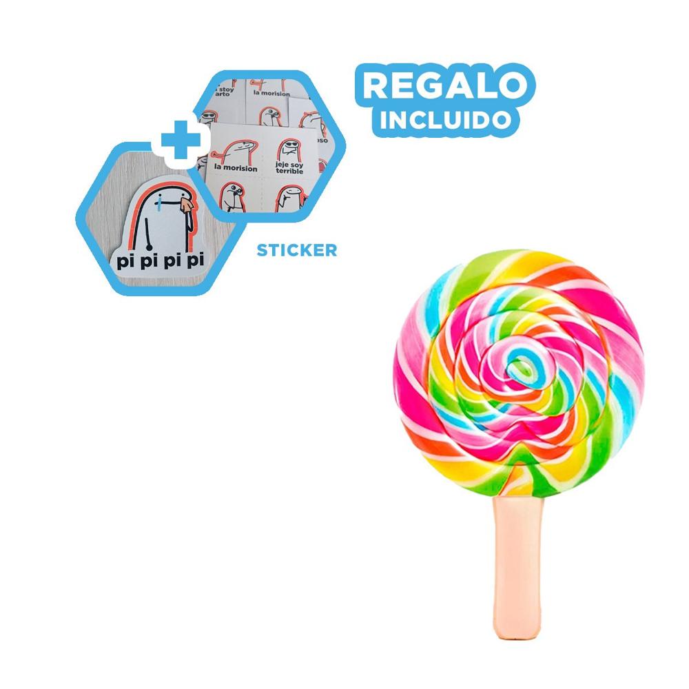 Colchoneta Inflable Divertida Paleta Caramelo 208 x 135 cm para Piscina Y+Regalo Sticker Colchoneta Inflable Divertida Paleta Caramelo 208 x 135 cm para Piscina Y+Regalo Sticker