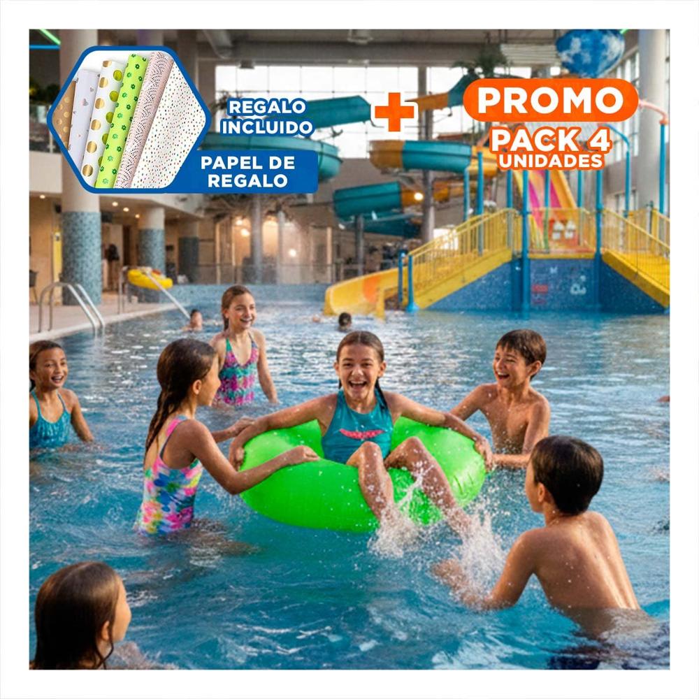 Pack4 Flotador Para Piscina Neon Verde 91 cm Divertido y Colorido Y+Papel Regalo Pack4 Flotador Para Piscina Neon Verde 91 cm Divertido y Colorido Y+Papel Regalo