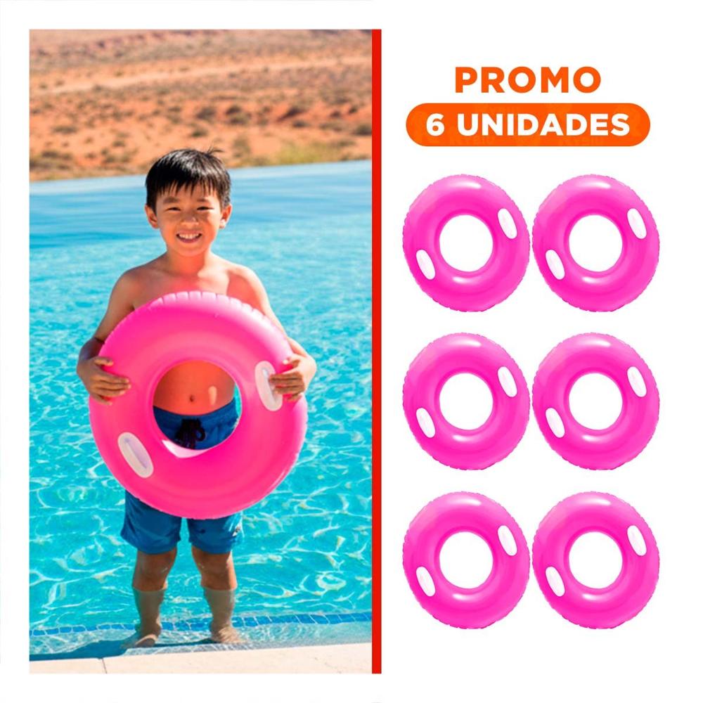 Pack6 Juguete con Asa Fucsia 76 cm Divertido y Acuatico para Piscina Infantil Pack6 Juguete con Asa Fucsia 76 cm Divertido y Acuatico para Piscina Infantil