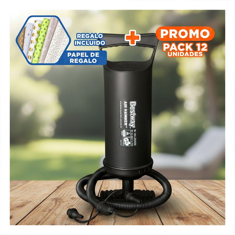 Pack12 Compresor Manual Negro 36 cm para Globos y Articulos Inflables Y ...