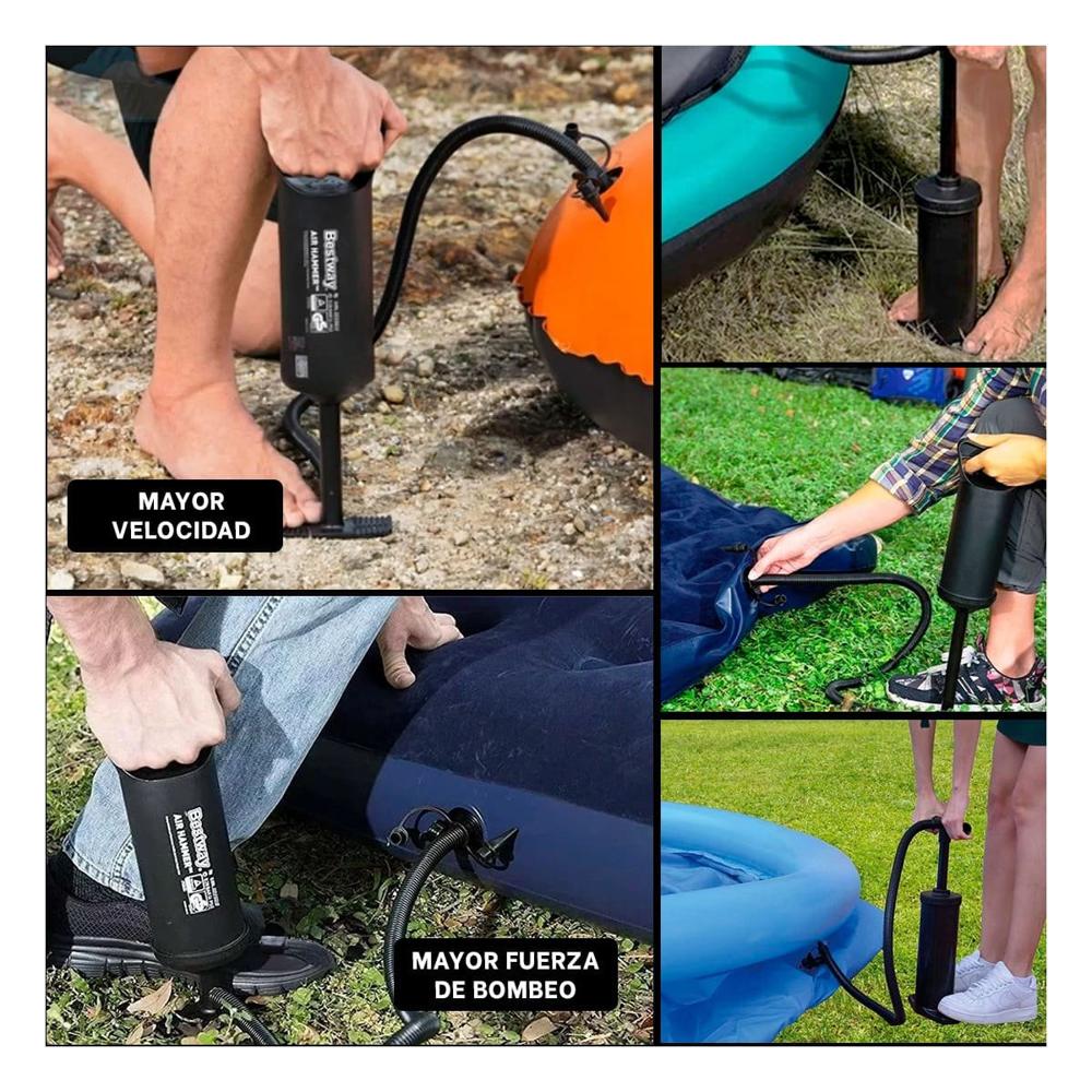 Pack12 Compresor Manual Negro 36 cm para Globos y Articulos Inflables Y ...