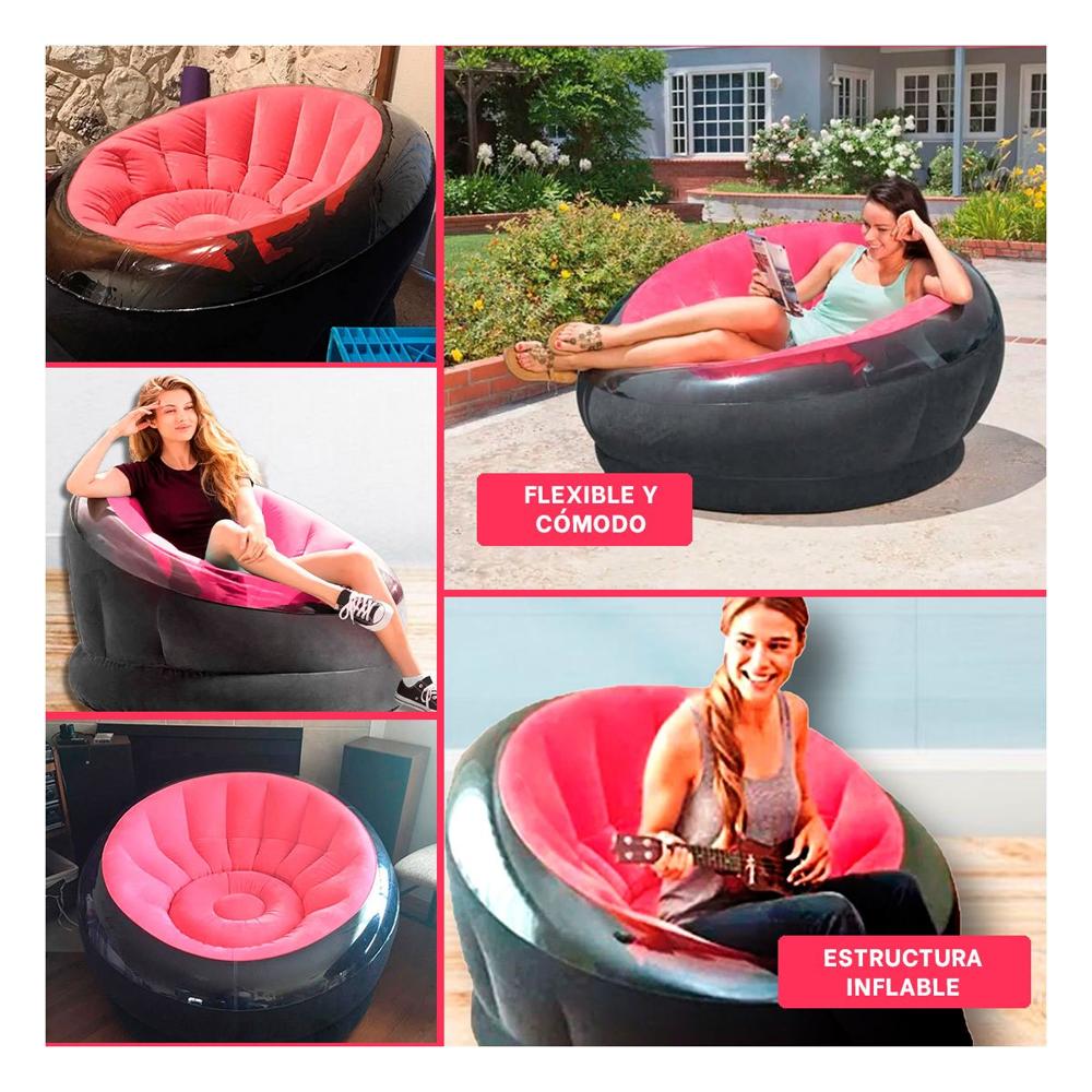Mueble Inflable Rosado para Sala y Patio con Uso Diario y Facil Manejo ...