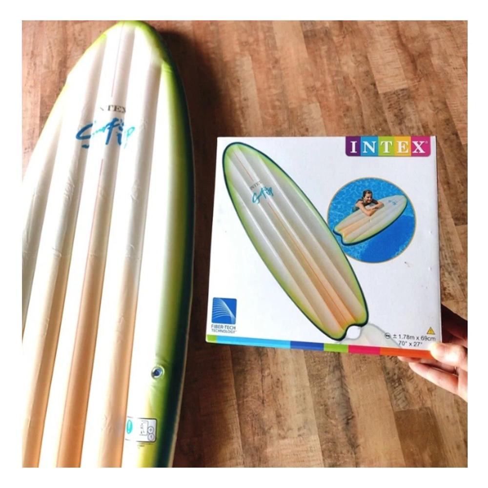 Plancha Inflable para Nadar Intex Blanco Verde para Piscina y Uso ...