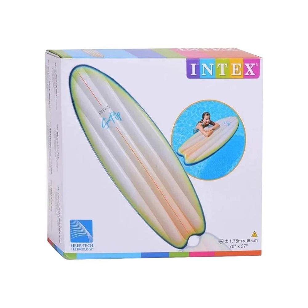 Plancha Inflable para Nadar Intex Blanco Verde para Piscina y Uso ...