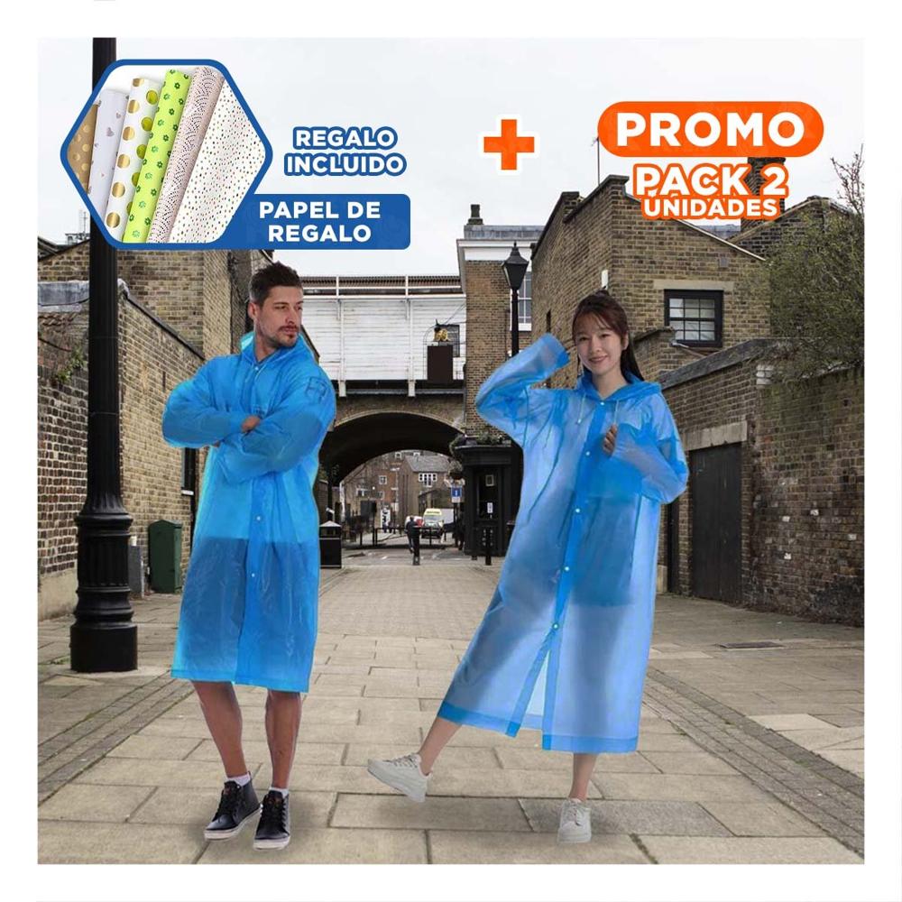 Pack2 Abrigo Impermeable para Traslados Diarios en Temporada de Lluvias Y+Papel Regalo Pack2 Abrigo Impermeable para Traslados Diarios en Temporada de Lluvias Y+Papel Regalo