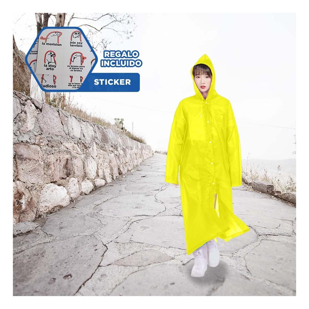 Abrigo Impermeable para Uso Diario con Ajuste Comodo y Resistente Y+Regalo Sticker Abrigo Impermeable para Uso Diario con Ajuste Comodo y Resistente Y+Regalo Sticker
