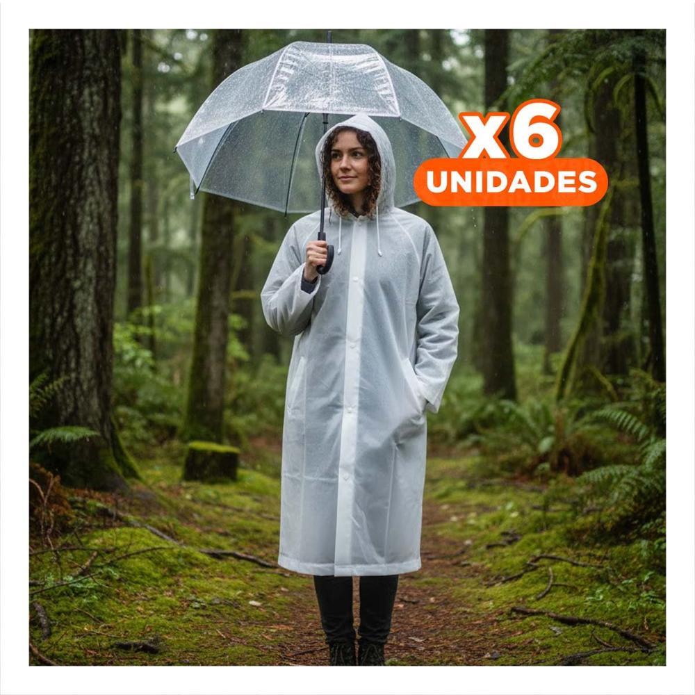 Pack6 Prenda de Lluvia Unisex con Ajuste Comodo y Facilidad de Movimiento Y+Regalo Sticker Pack6 Prenda de Lluvia Unisex con Ajuste Comodo y Facilidad de Movimiento Y+Regalo Sticker