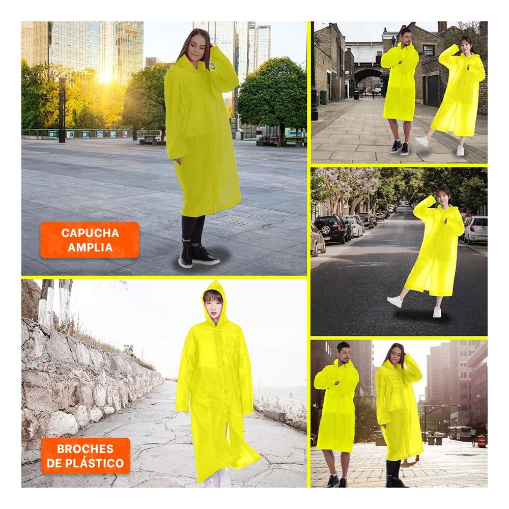 Prenda Impermeable para Actividades al Aire Libre en Tono Amarillo Y+Post It Prenda Impermeable para Actividades al Aire Libre en Tono Amarillo Y+Post It