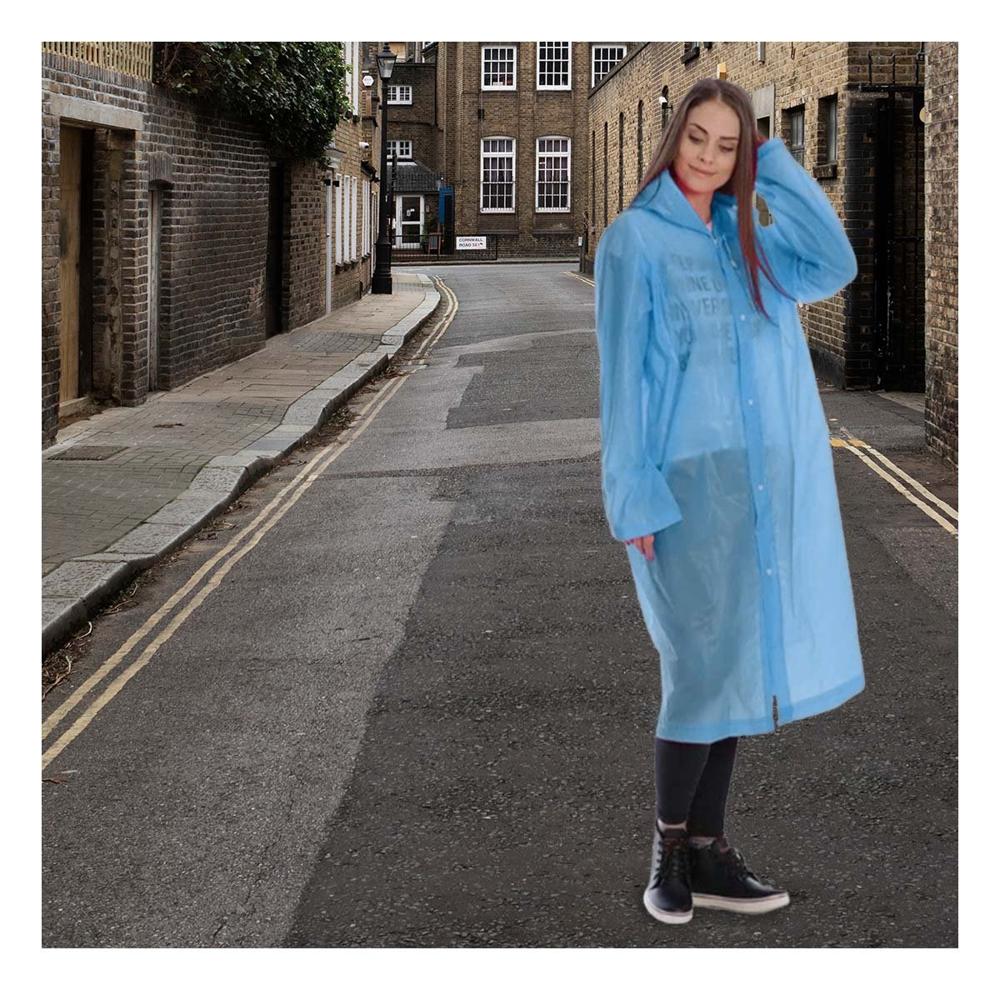 Impermeable Unisex para Lluvia con Diseno Celeste y Material Ligero Impermeable Unisex para Lluvia con Diseno Celeste y Material Ligero