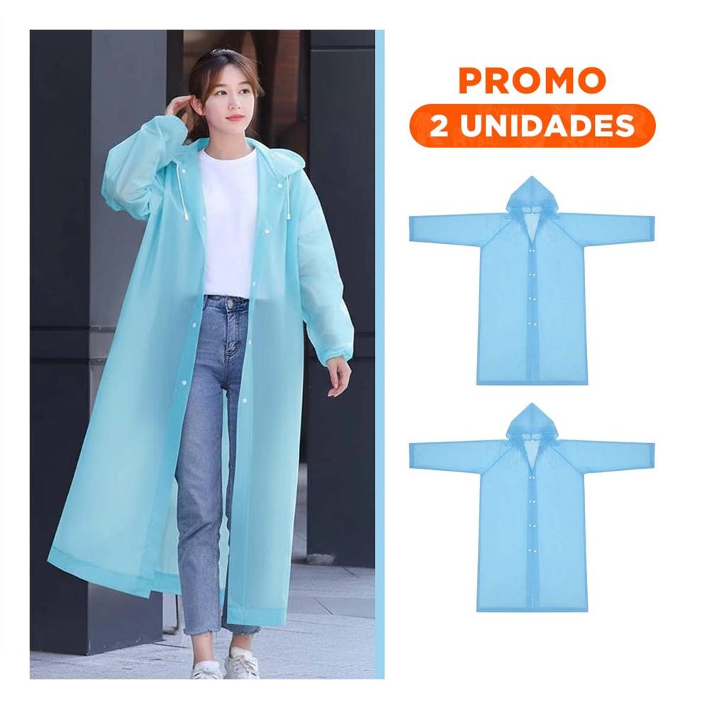 Pack2 Capa de Lluvia Unisex con Material Resistente y Comodo Pack2 Capa de Lluvia Unisex con Material Resistente y Comodo