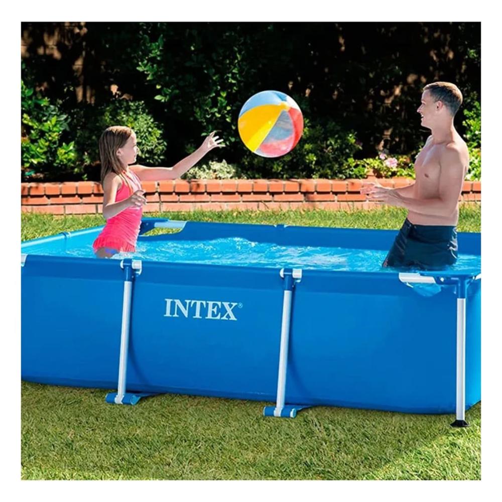 Piscina Rectangular Parante 220x150x60 cm para Hogar y Uso Exterior en Familia Piscina Rectangular Parante 220x150x60 cm para Hogar y Uso Exterior en Familia