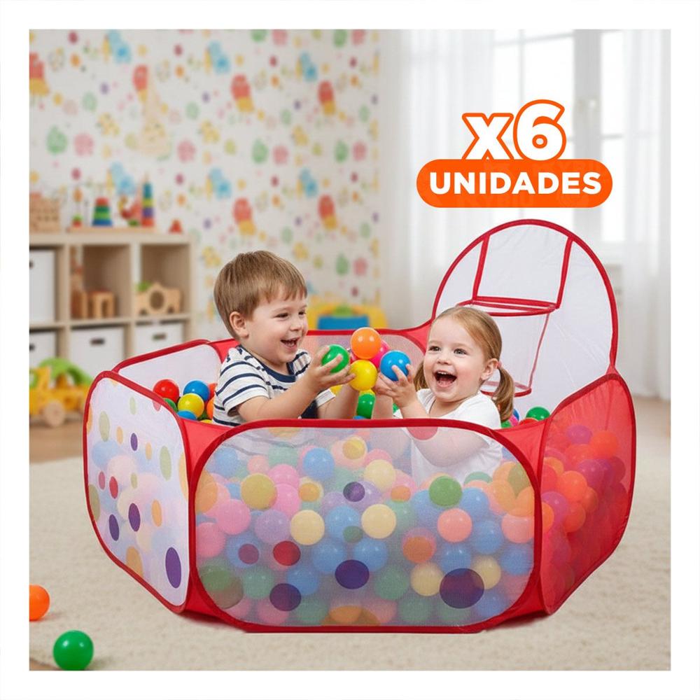 Pack6 Espacio Ludico de Pelotas para Casa y Hogar con Diseno Festivo Y+Regalo Sticker Pack6 Espacio Ludico de Pelotas para Casa y Hogar con Diseno Festivo Y+Regalo Sticker