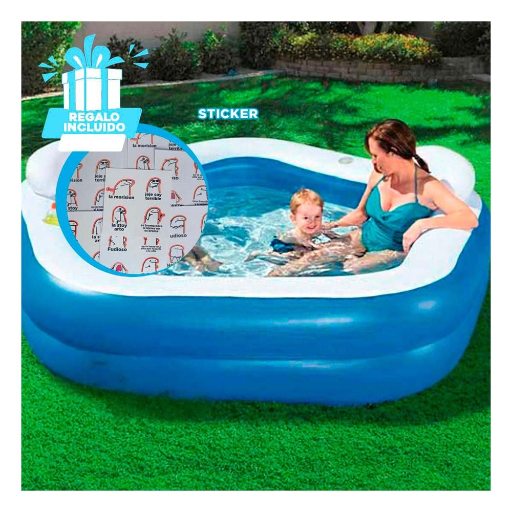 Piscina Familiar Infantil para Jardin y Hogar con Area Amplia y Comoda Y+Regalo Sticker Piscina Familiar Infantil para Jardin y Hogar con Area Amplia y Comoda Y+Regalo Sticker