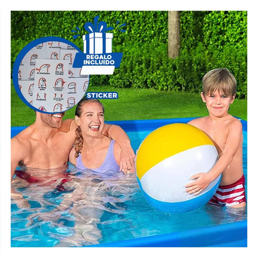 Piscina Rectangular Parante Resistente 300x200x75cm para Hogar Y+Regalo Sticker Piscina Rectangular Parante Resistente 300x200x75cm para Hogar Y+Regalo Sticker