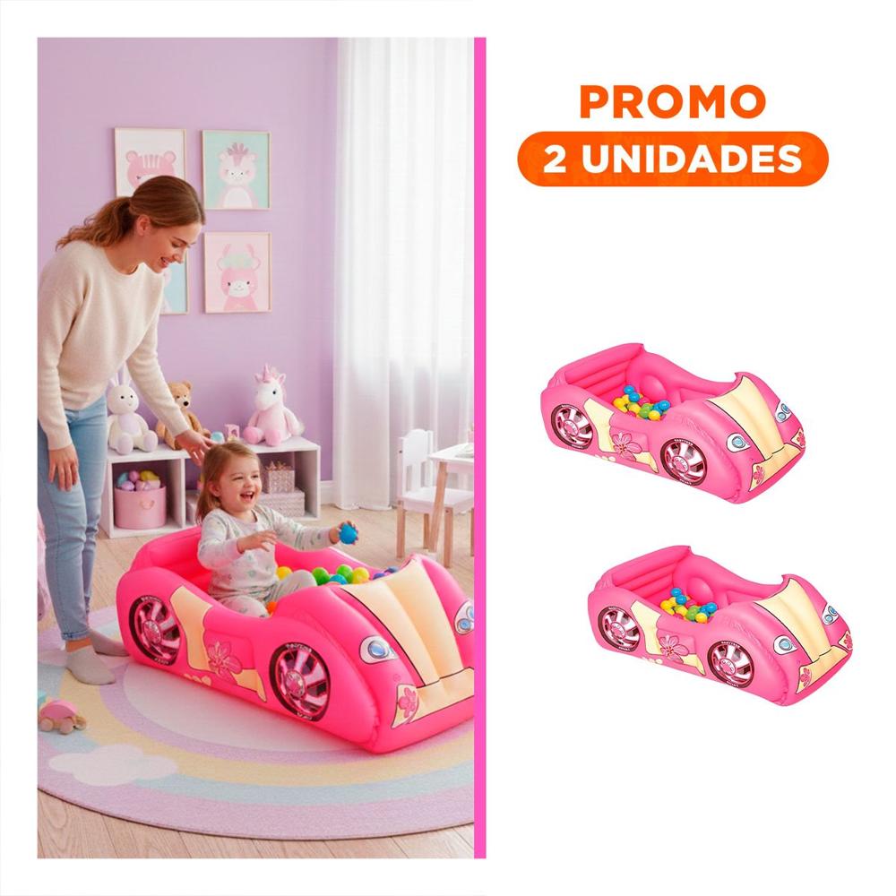 Pack2 Zona Infantil de Bolas 119x79x51 cm Hinchable Coche de Carrera para Juego Pack2 Zona Infantil de Bolas 119x79x51 cm Hinchable Coche de Carrera para Juego