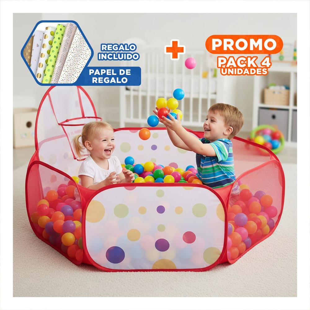 Pack4 Corral de Pelotas para Casa y Hogar con Estilo Festivo y Uso Familiar Y+Papel Regalo Pack4 Corral de Pelotas para Casa y Hogar con Estilo Festivo y Uso Familiar Y+Papel Regalo