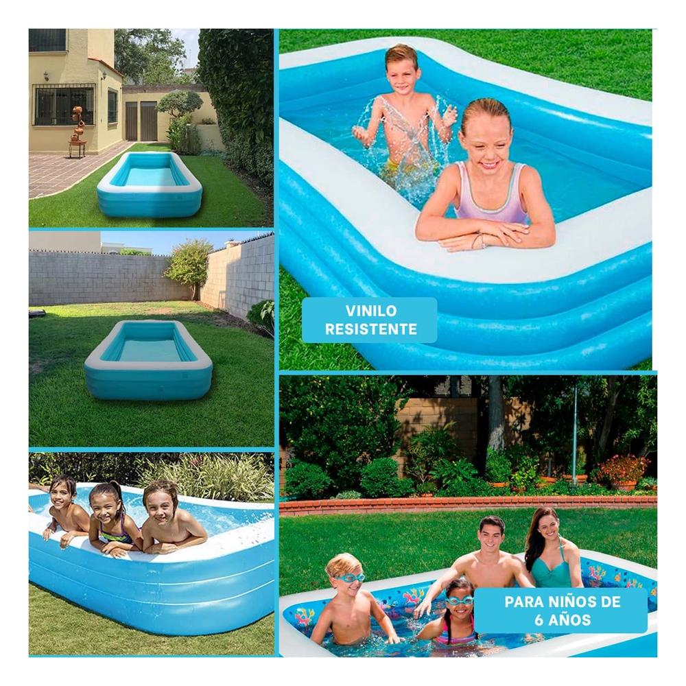 Piscina Rectangular Moderna 305x183x56cm para Exterior Plus Max Y+Post It Piscina Rectangular Moderna 305x183x56cm para Exterior Plus Max Y+Post It