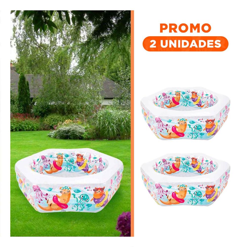 Pack2 Piscina Rectangular para Jardin Hogar y Casa con Espacio Comodo Exterior Pack2 Piscina Rectangular para Jardin Hogar y Casa con Espacio Comodo Exterior