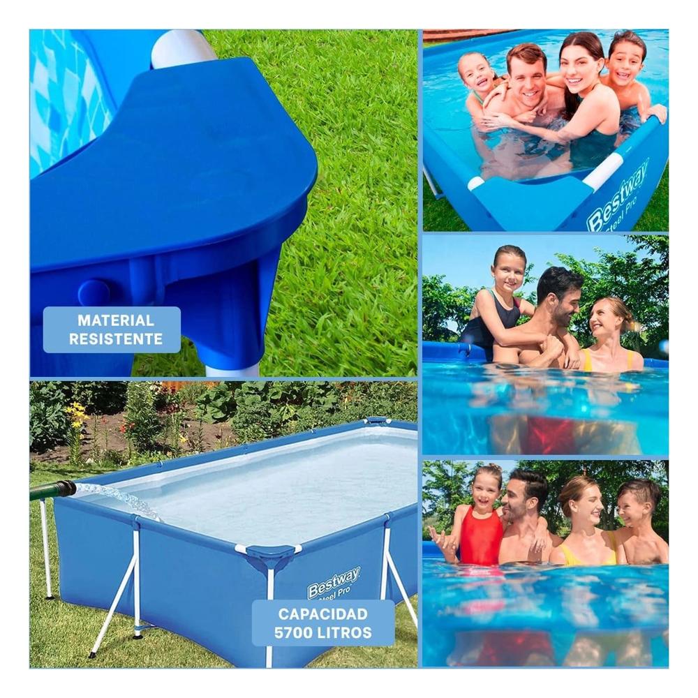 Piscina Rectangular Moderna 400x211x81cm para Hogar y Exterior Y+Post It Piscina Rectangular Moderna 400x211x81cm para Hogar y Exterior Y+Post It