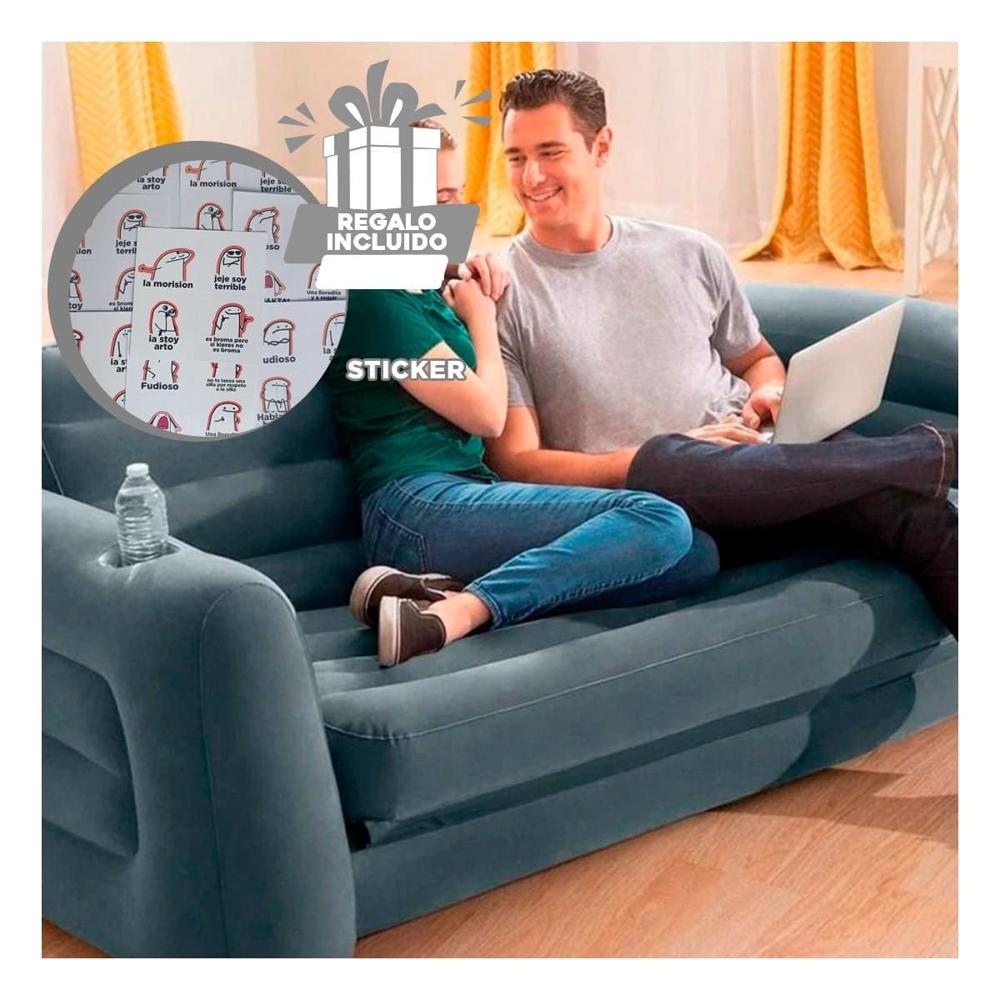 Cama Inflable Tipo Sofa para Descanso en Casa y Espacios Funcionales Y+Regalo Sticker Cama Inflable Tipo Sofa para Descanso en Casa y Espacios Funcionales Y+Regalo Sticker