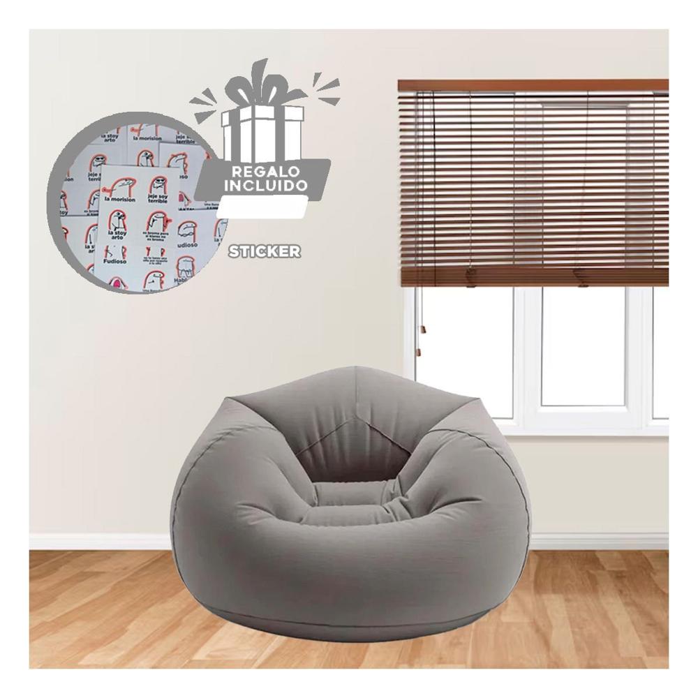 Sofa Inflable con Puf Incorporado para Uso Interior y Patio Y+Regalo Sticker Sofa Inflable con Puf Incorporado para Uso Interior y Patio Y+Regalo Sticker