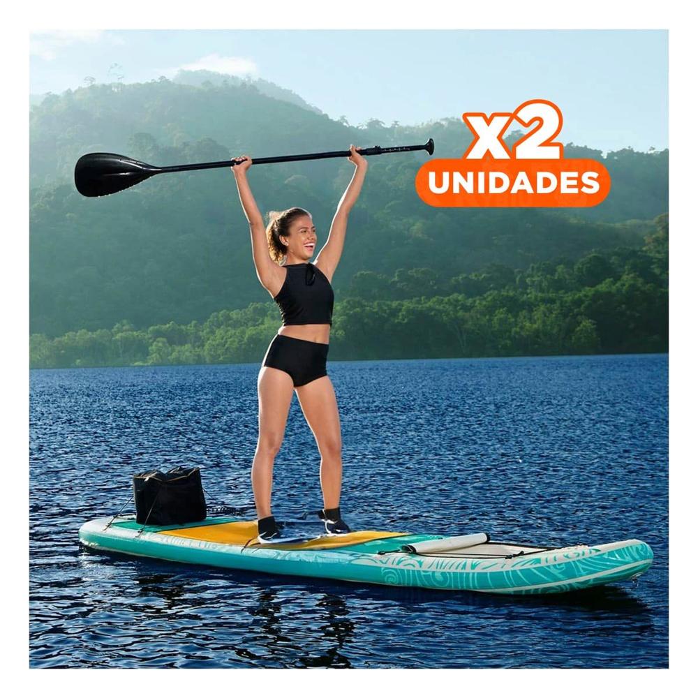 Pack2 Utensilio deportivo para Paddle de Aluminio para Agua Dulce Y+Regalo Sticker