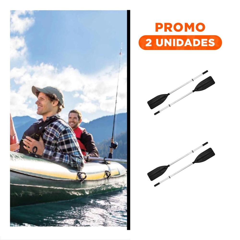 Pack2 Equipo para Bote Inflable Intex para Paseos en Agua Piscina y Playa Familiar