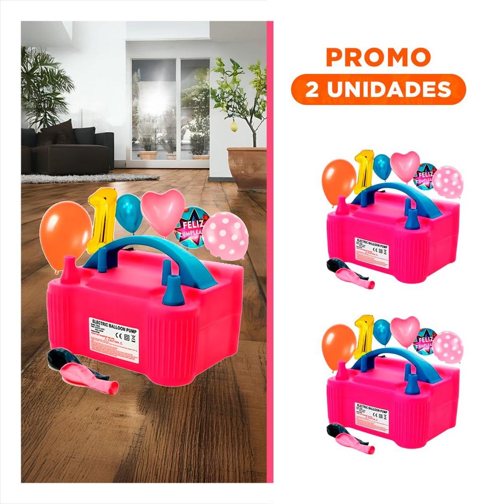 Pack2 Bomba de Globo Fucsia y Rapida para Decoracion y Fiesta
