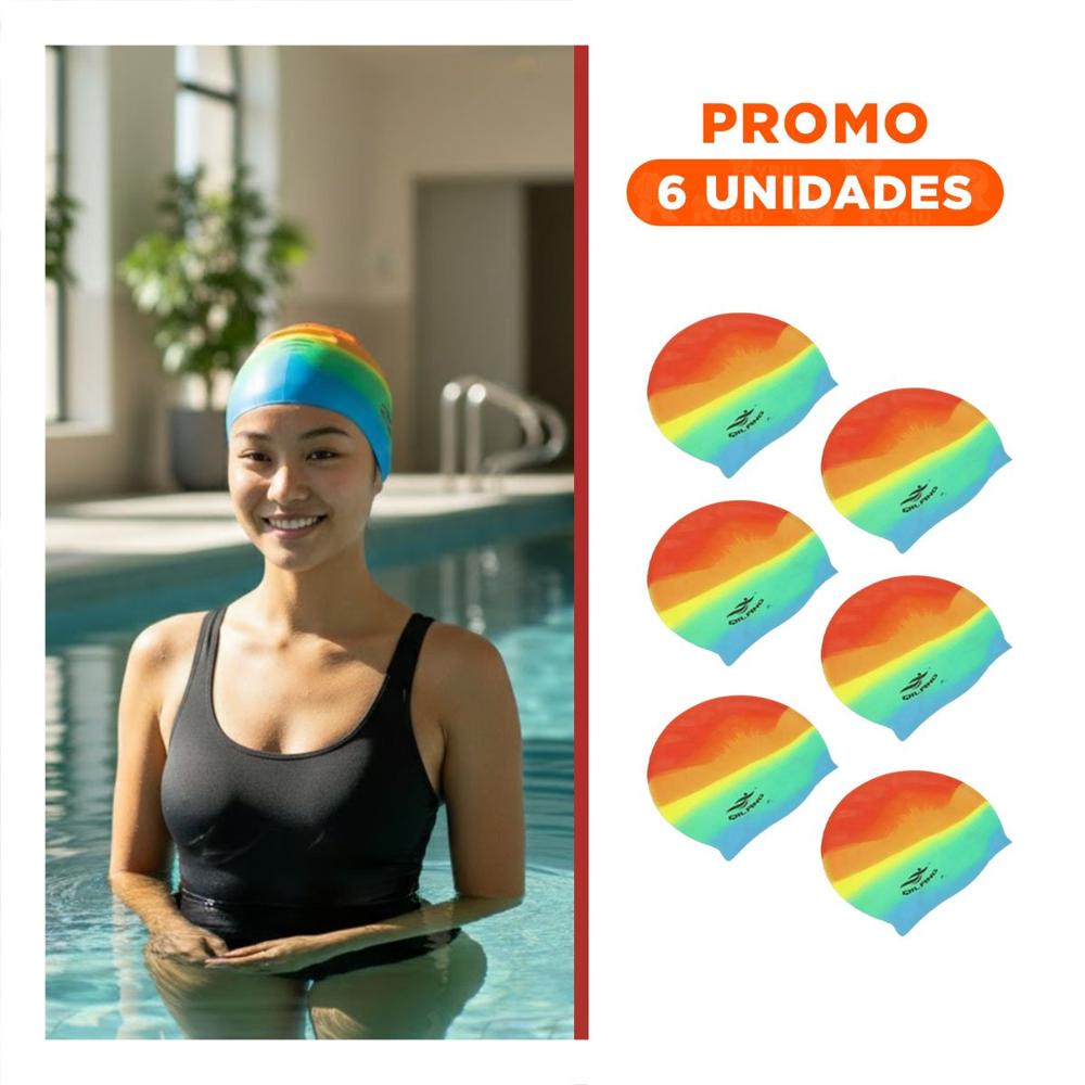 Pack6 Cubrecabeza Acuatico Unisex comodo para Actividades Acuaticas Y+Regalo Sticker