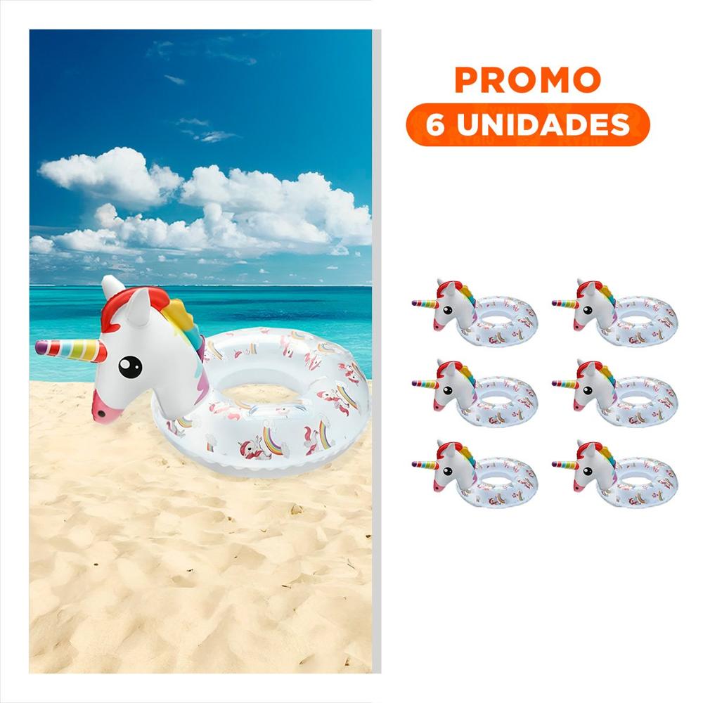 Pack6 Figura Decorativa Unicornio Transparente para Casa