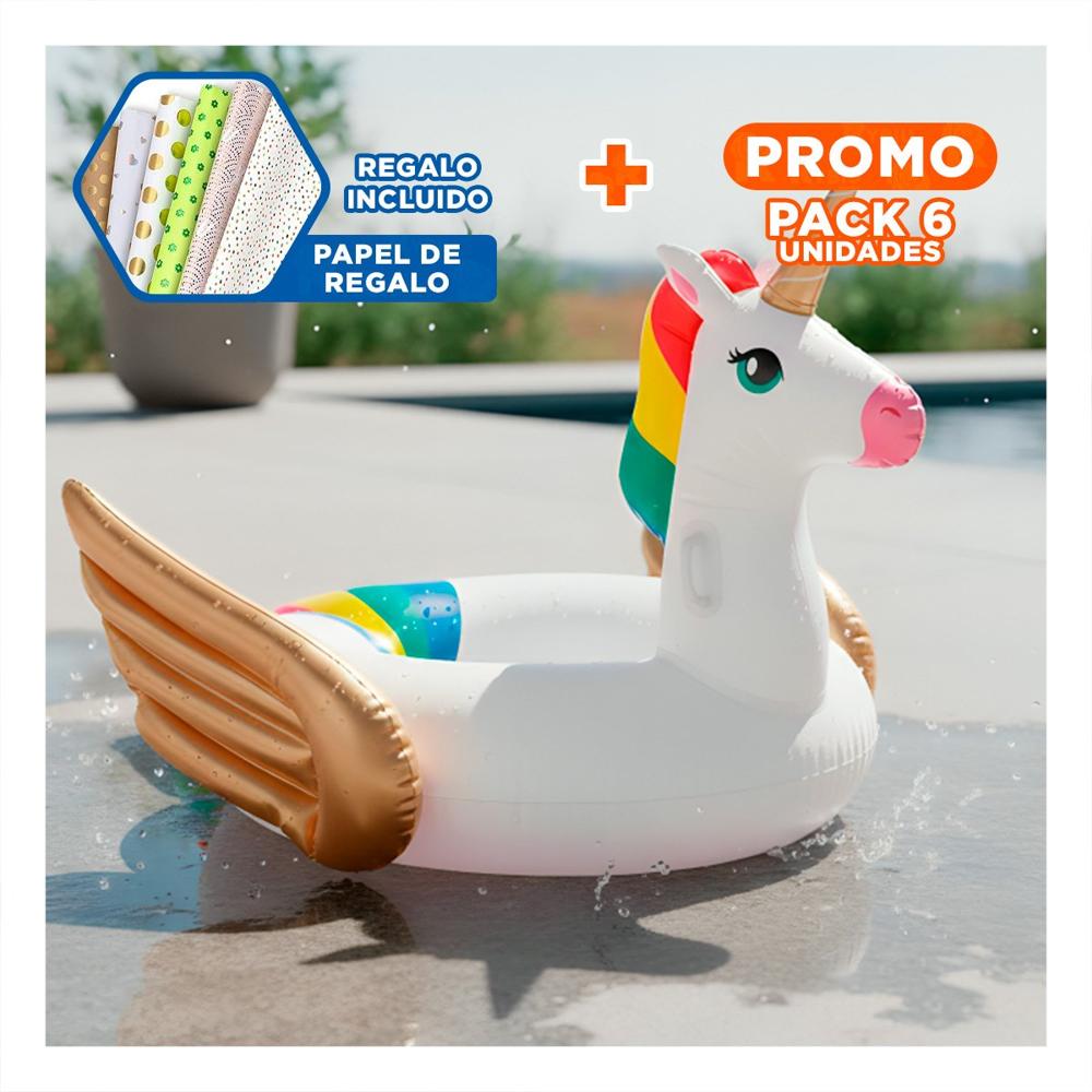 Pack6 Decorativo Blanco con Alas Doradas Decoracion Festiva para Hogar Navidad Y+Papel Regalo