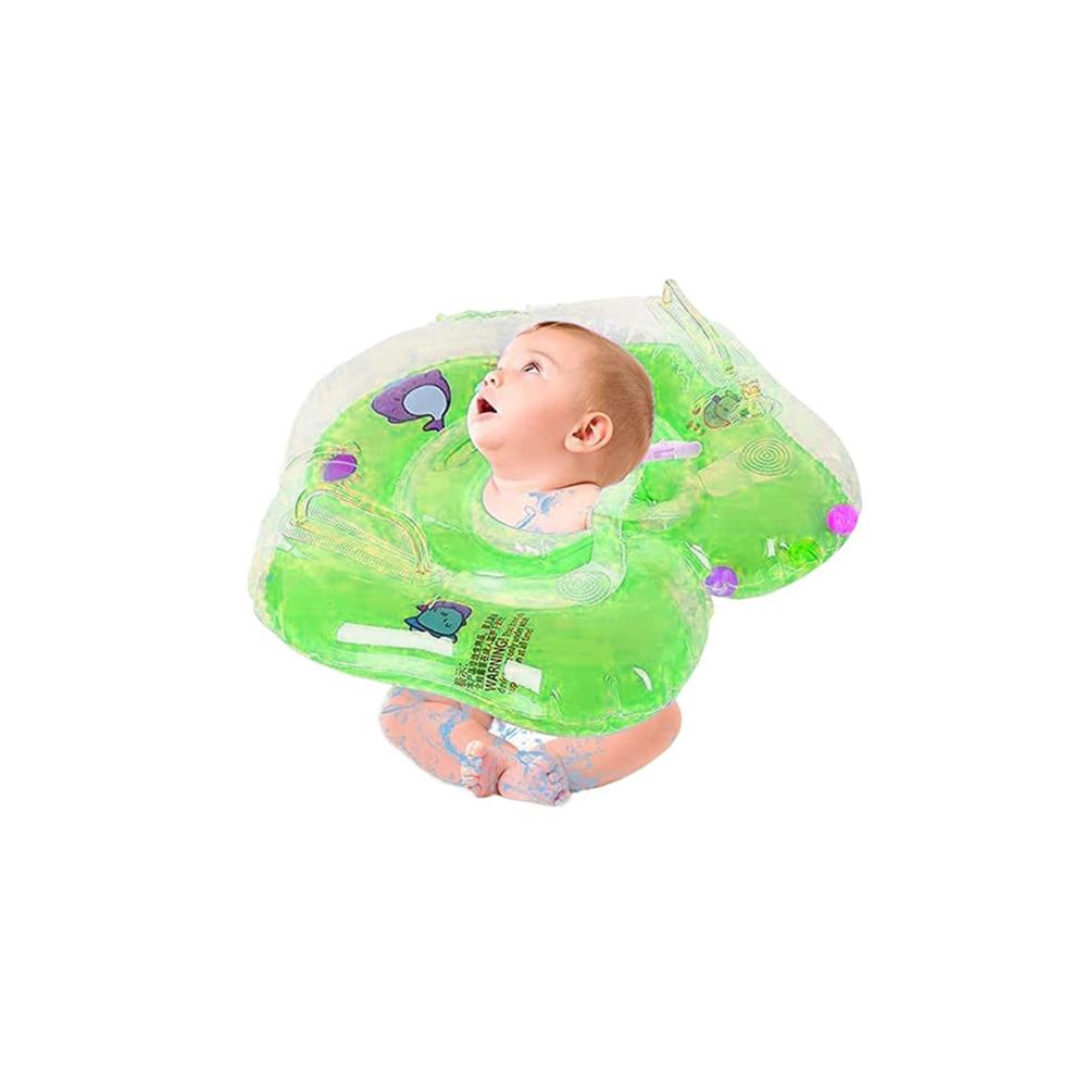 Collar Inflable Verde para Bebe 66 x 44 cm para Piscina en Casa Y+Regalo Sticker