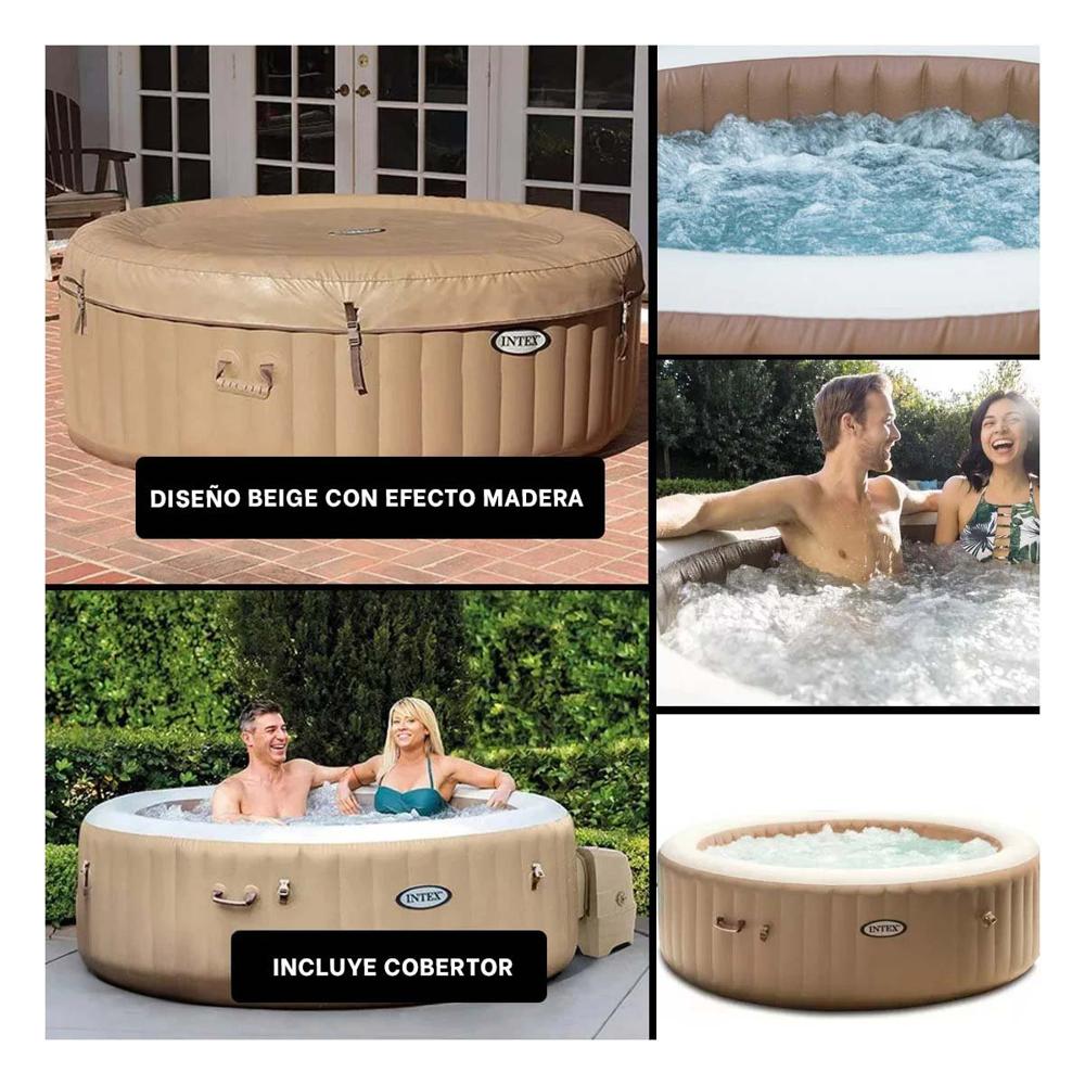 Spa Hinchable Exterior con Sistema de Masaje para el Confort de sus Hijos Real Y+Ligas Regalo