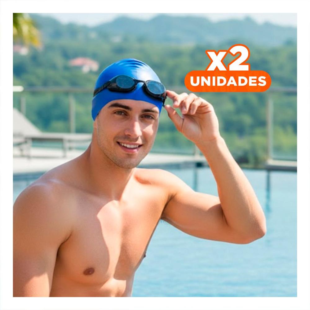 Pack2 Elemento Practico para Piscina y Mar con Gorro Azul